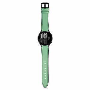 eses Sportovní kožený řemínek světle zelený pro Samsung Galaxy Watch 4/Watch 4 Classic 20mm