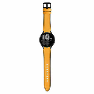 eses Sportovní kožený řemínek hořčicový pro Samsung Galaxy Watch 4/Watch 4 Classic 20mm
