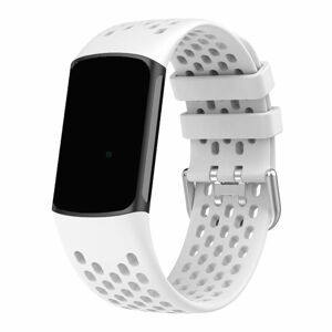 eses Silikonový řemínek dírkovaný pro Fitbit Charge 5 - Bílý