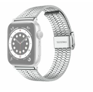 eses Kovový řemínek pro Apple Watch s trojitým proužkem - Stříbrný, 42mm/44mm/45mm/49mm