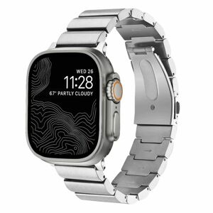 eses Titanový článkovitý řemínek pro Apple Watch - Stříbrný 42mm, 44mm, 45mm, 49mm