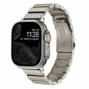eses Titanový článkovitý řemínek pro Apple Watch - Stříbrný matný 42mm, 44mm, 45mm, 49mm