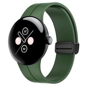 eses Silikonový řemínek s magnetickou sponou pro Google Pixel Watch 1, 2 - Zelený