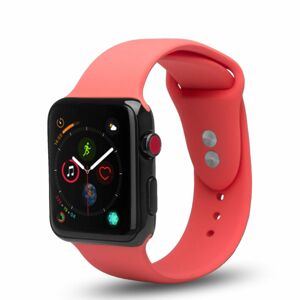 eses Silikonový řemínek 42mm/44mm S/M/L korálově červená pro Apple Watch
