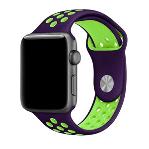 eses Sportovní řemínek 42mm/44mm fialový/zelený pro Apple Watch