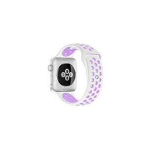 eses Sportovní řemínek 38mm/40mm bílý/fialový pro Apple Watch