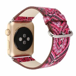 eses Kožený folk řemínek pro Apple Watch - Růžový, 42mm/44mm/45mm/49mm