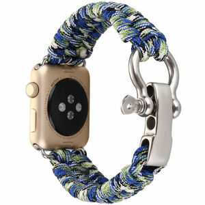 eses Řemínek Navy nylon 38mm/40mm modrá kamufláž pro Apple Watch