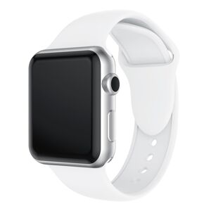 eses Silikonový řemínek 42mm/44mm bílý pro Apple Watch