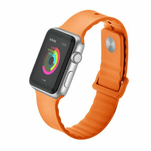 eses Silikonový vlnitý řemínek 38mm/40mm oranžový pro Apple Watch