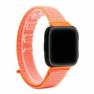 eses Nylonový řemínek oranžový pro Fitbit Versa