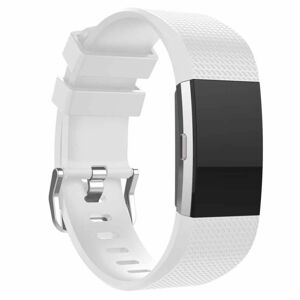 eses Silikonový řemínek bílý velikost S pro Fitbit Charge 2