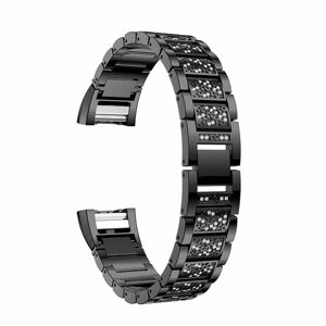 eses Luxusní kovový řemínek černý pro Fitbit Charge 2