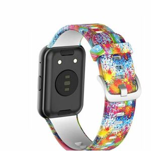 eses Silikonový řemínek pro Huawei Watch Fit a Huawei Watch Fit New - Vzorovaný, barevný