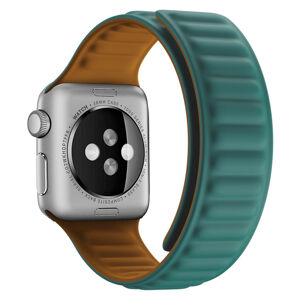 eses Silikonový magnetický řemínek 38mm/40mm zelený pro Apple Watch