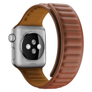 eses Silikonový magnetický řemínek 42mm/44mm hnědý pro Apple Watch
