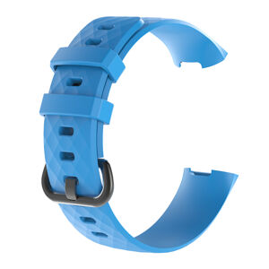 eses Silikonový řemínek modrý ve velikosti S pro Fitbit Charge 3